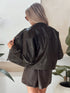 DAMEN KUNSTLEDERJACKE MIT STEHKRAGEN | LEICHTE BIKERJACKE
